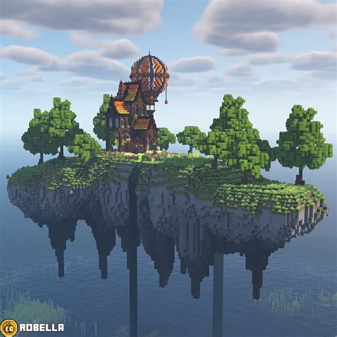 Floating Island House & Hot Air Balloon ~🎈 Minecraft Map