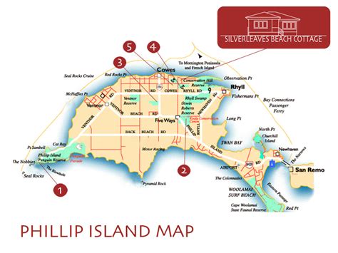 Phillip Island Australia Beach Map - Phillip Island • mappery