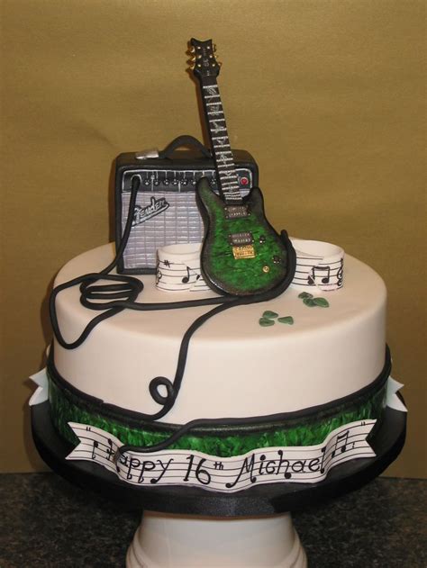 Pin by Lisa DiPaolo on Cakes | Music themed cakes, Guitar birthday ...