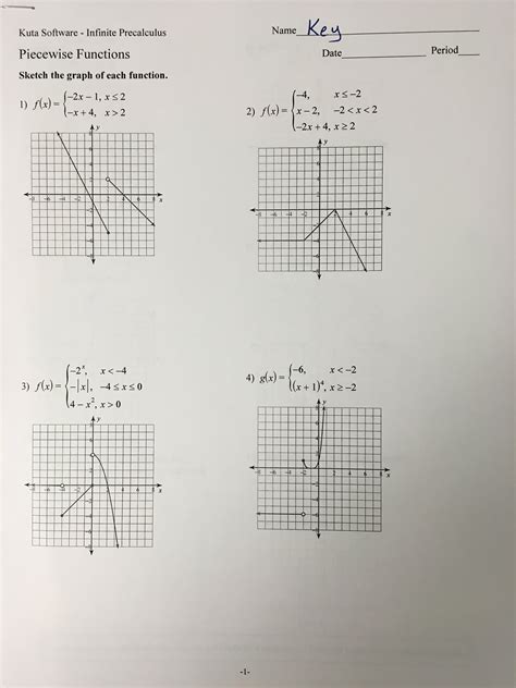 Worksheet Piecewise Functions Answer Key - Wordworksheet.com