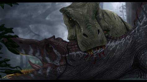 T-Rex vs Spinosaurus (Jurassic Park 3) by GARBOANIMATIONS on DeviantArt