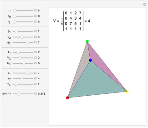 Tetrahedron Volume - Wolfram Demonstrations Project