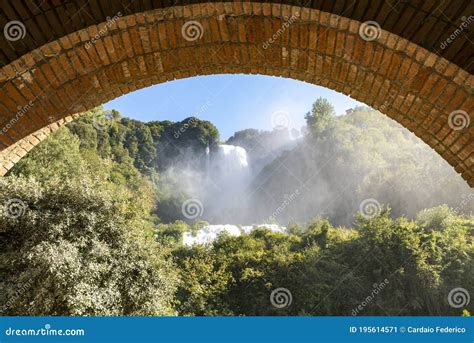 Waterfall of Marmore in Terni Stock Image - Image of flowing, beauty: 195614571