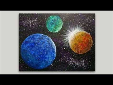 Colliding Planets Acrylic Painting Easy Galaxy Painting Tutorial for Beginners - YouTube