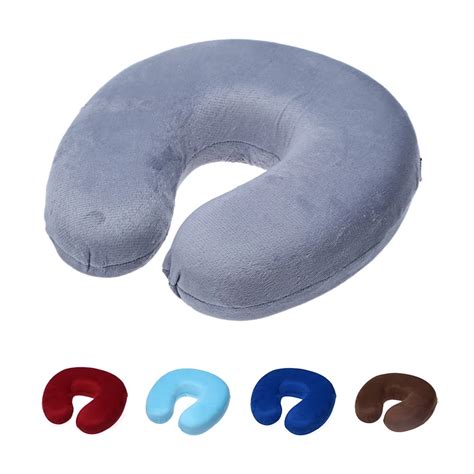 Slow Rebound Travel Neck Pillow Memory Foam U Shaped Pillow Office Flight Traveling Neck Rest ...