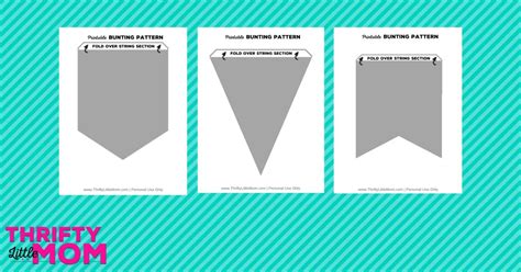 3 Printable Bunting Template Designs for Party or Home Decor