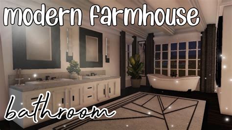 Aesthetic Bloxburg Minimalistic Modern Farmhouse Bathroom | melendezz - YouTube