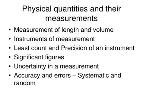 PPT - Physical quantities and their measurements PowerPoint Presentation - ID:4342241