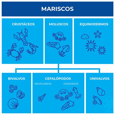 Cómo se clasifica el marisco