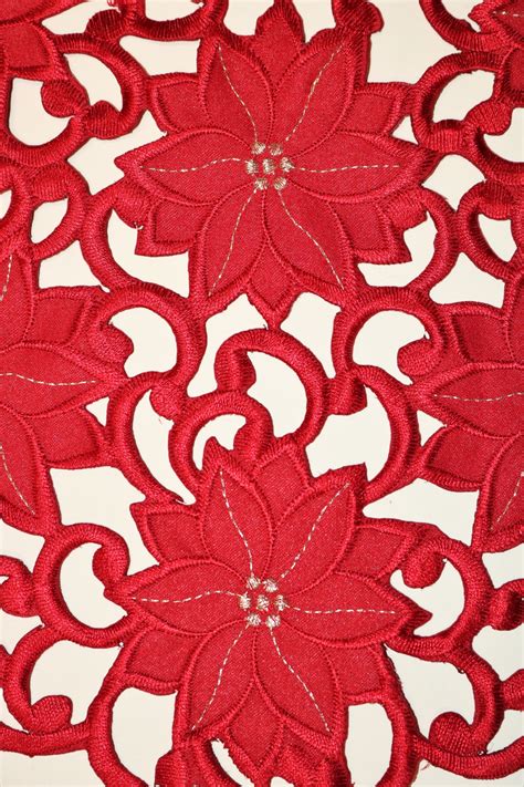 Red Poinsettia Design On White 3 Free Stock Photo - Public Domain Pictures