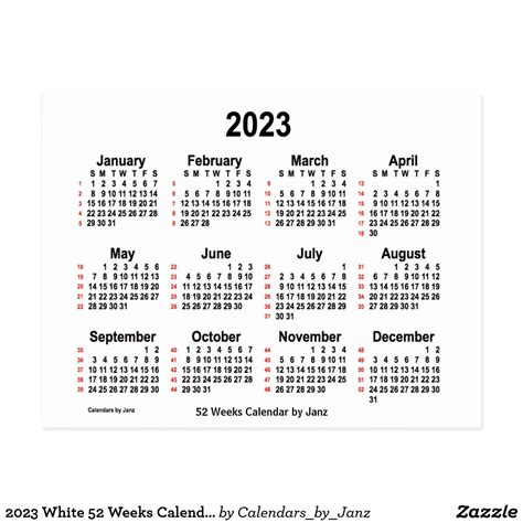 52 Week Calendar 2023 Printable Free - Time and Date Calendar 2023 Canada