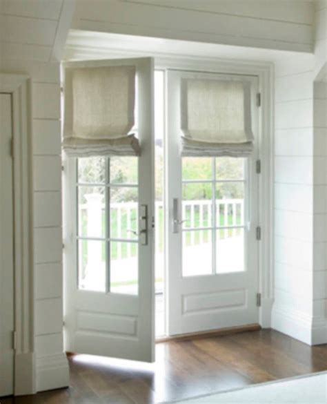 Roman Shades for French Doors Shades for Door Linen Natural White ...