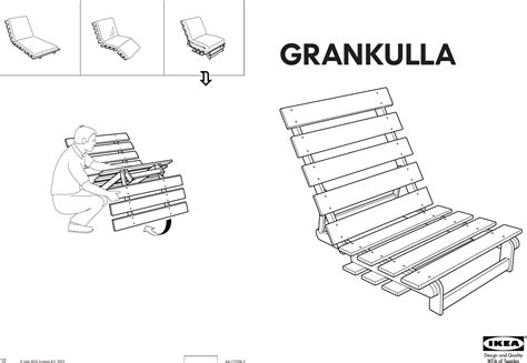 Ikea Grankulla Futon Chair Frame 28X43X32 Assembly Instruction