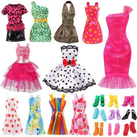 Buy Set for 11Ã¢â'¬ Barbie Dolls Clothes Accessories Online at Low ...