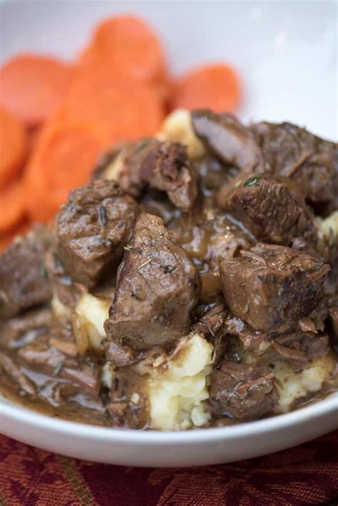 Slow Cooker Beef Tips with Gravy - Valerie's Kitchen