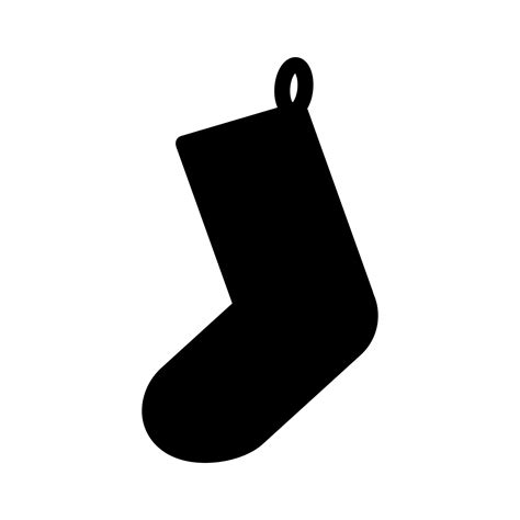 Xmas sock accessory for gift silhouette vector 13974787 Vector Art at Vecteezy