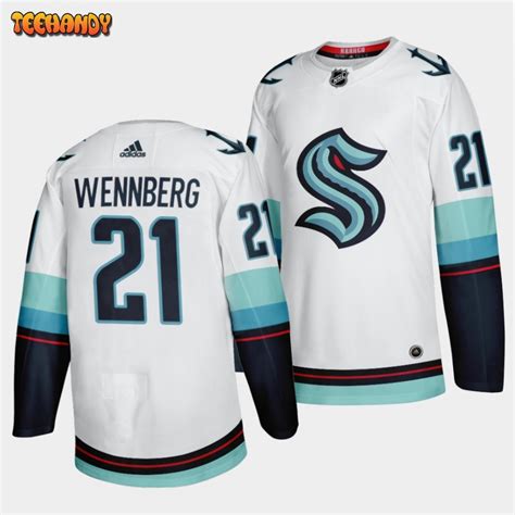 Seattle Kraken Alexander Wennberg Away White Jersey