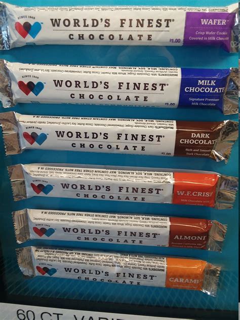 6 ASSORTED World's Finest Chocolate One Dollar Bars One | Etsy