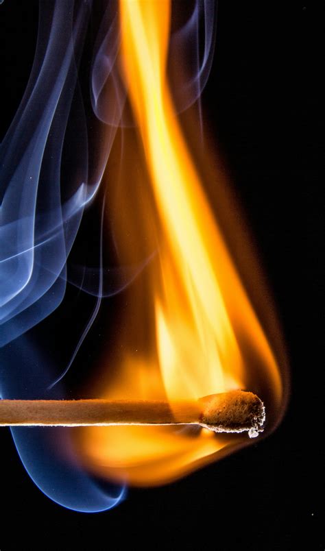 Match Stick Give Orange Fire With a White Smoe · Free Stock Photo