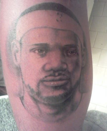 Fan Gets LeBron James Tattoo on His Leg, LeBron Surprised | Larry Brown ...