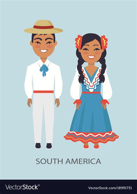 South america culture customs Royalty Free Vector Image