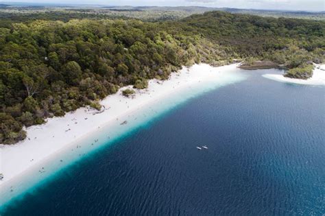 Lake McKenzie aerial 2 - Byron Visitor Centre