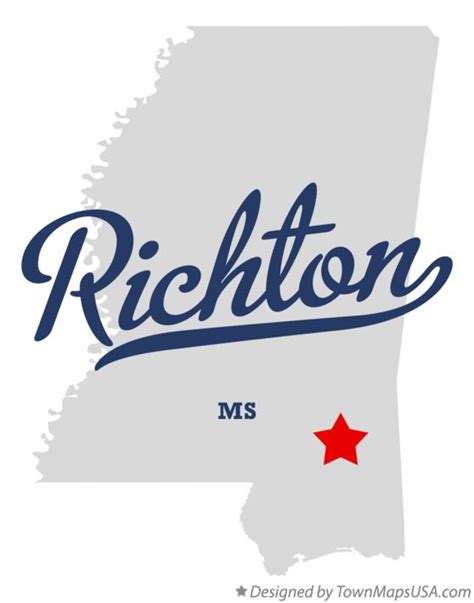 Map of Richton, MS, Mississippi