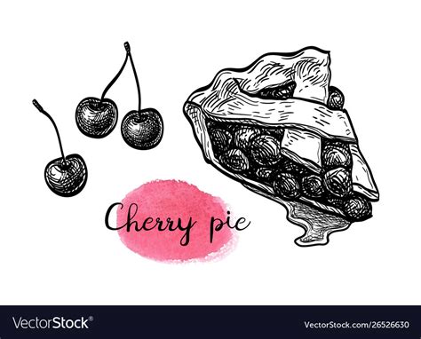 Cherry Pie Clipart Black And White