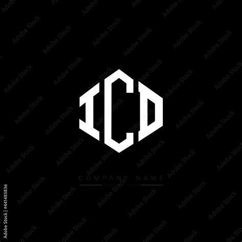 ICD letter logo design with polygon shape. ICD polygon logo monogram ...