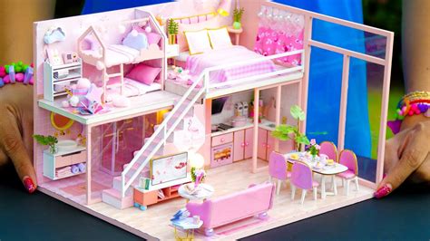 5 DIY Miniature Dollhouse Rooms for Girl - YouTube