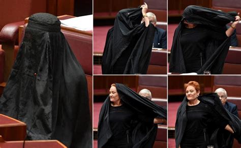 Australia Senator Wears Burqa To Parliament In Bid To Ban Them