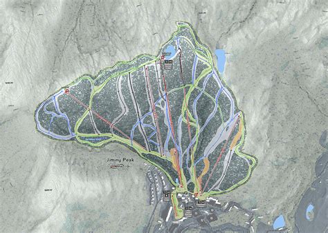 Jiminy Peak Ski Resort Map Digital Art by Powder Addicts