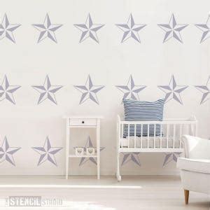 Nautical Star Stencil From the Stencil Studio. Reusable Home Decor & DIY Stencils, Simple to Use ...