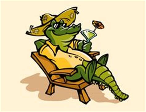 alligator cartoon | Clip Art Cartoon of a Silly Alligator Coming Out of the Water with It ...