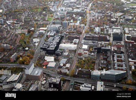 aerial view of The University of Manchester and Manchester Metropolitan ...