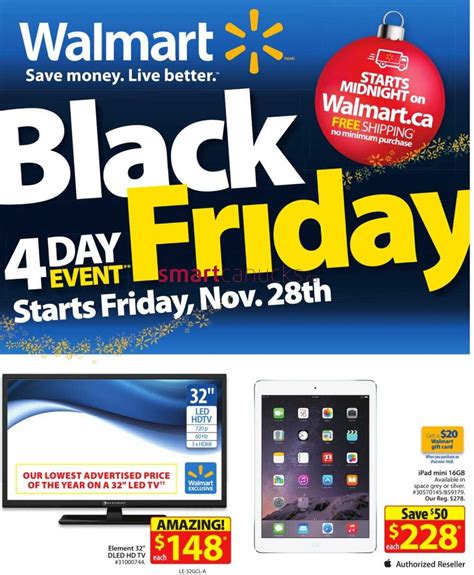 Walmart Canada Black Friday Flyer 2014 Sales & Deals (Nov 28 - Dec 1)