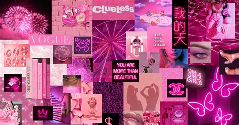 Pink Baddie Wallpapers For Laptop - Aesthetic pink baddie wallpaper collage.