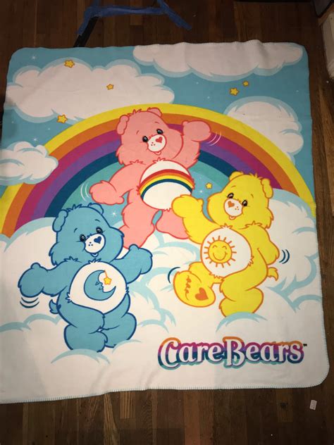 Vintage Care Bear Blanket. Fleece Care Bear Blanket. Care Bears and ...