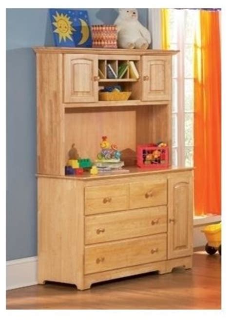 Windsor 3 Drawer Dresser w Hutch in Natural M - Contemporary - Kids ...