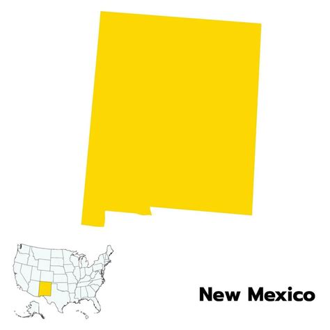 New Mexico map with USA flag. USA map 26383525 Vector Art at Vecteezy