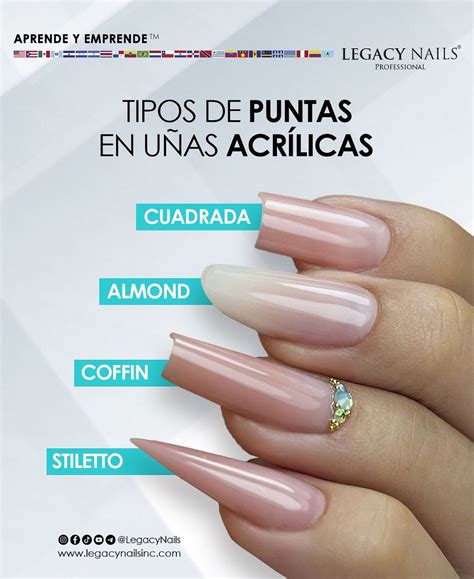 Explorando los Estilos de Puntas en Uñas Acrílicas con LEGACY NAILS ...