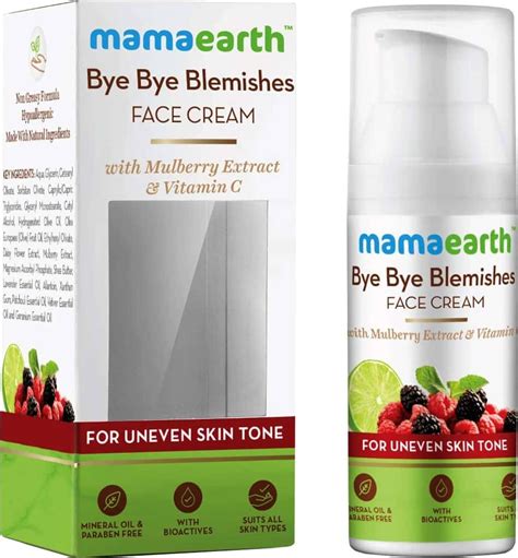 Buy MAMAEARTH BYE BYE BLEMISHES ANTI PIGMENTATION FACE CREAM TUBE OF 30 ...