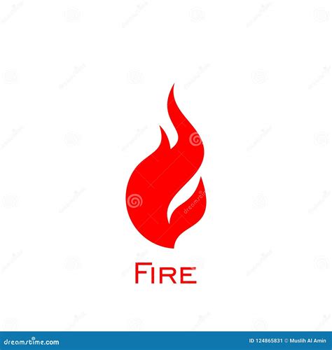 Fire logo design stock vector. Illustration of flaming - 124865831