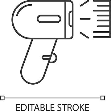 Linear Barcode Scanner Icon Customizable Vector Drawing Identification Barcode Asset Vector ...