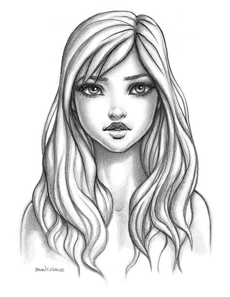 Realism/cartoon girl in 2020 | Face sketch, Girl face drawing, Female face drawing