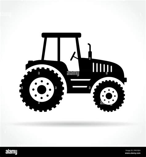 Farmer tractor silhouette Cut Out Stock Images & Pictures - Alamy