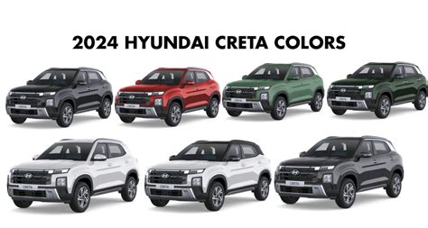 2024 Hyundai Creta Colors: Black, Khaki, Red, Grey, Emerald, White ...