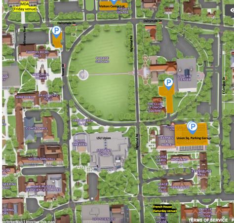 Lsu Campus Map With Building Names