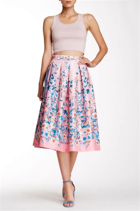 Pleated Floral Print Skirt | Floral print skirt, Floral prints, Skirts