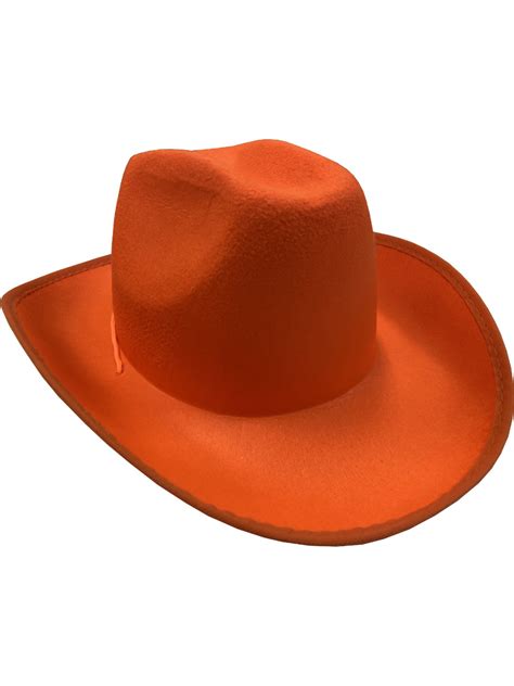 Adult's Rodeo Orange Cowboy Hat